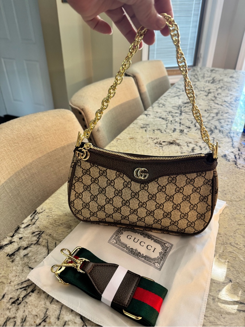 Gucci Brown GG Canvas and brown purse. New! - Picture 2 of 6